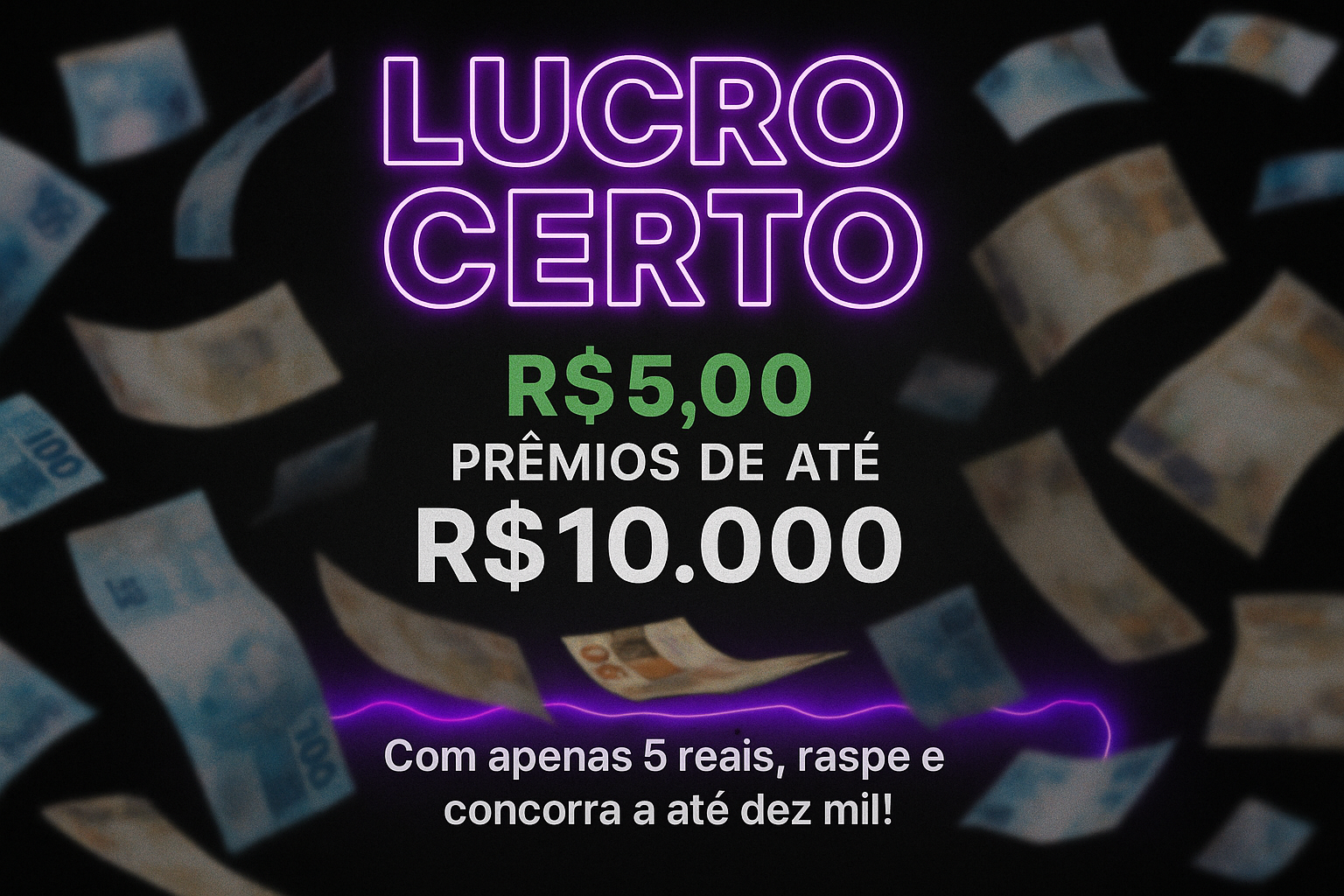 🖤 MEGA RASPA BLACK — R$5,00 — PRÊMIOS DE ATÉ R$10.000,00